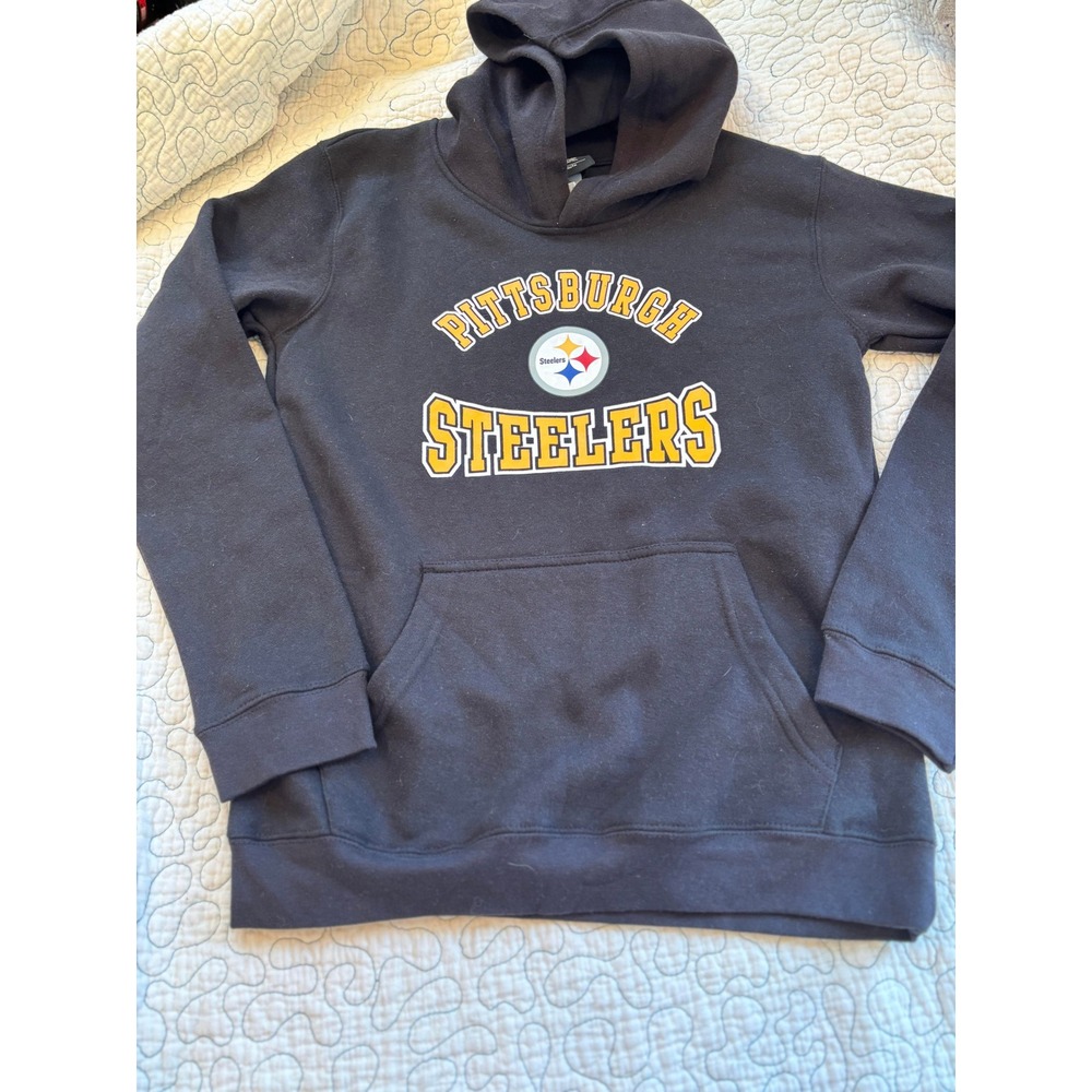 NFL Pittsburgh Steelers Boys Hoodie Sweatshirt Size Large 14/16 NWOT #26